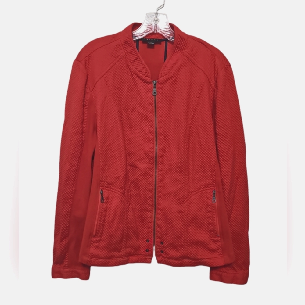 Tribal Woman's XL Zip-Up Red Coat